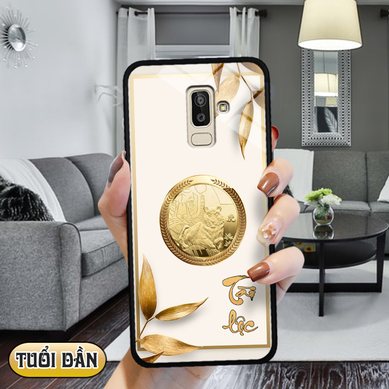 Ốp lưng kính 12 con giáp cho Samsung Galaxy J8