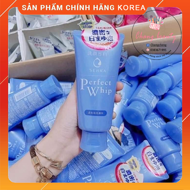 [Hàng Chính Hãng] Sữa Rửa Mặt Senka Perfect Whip Xanh