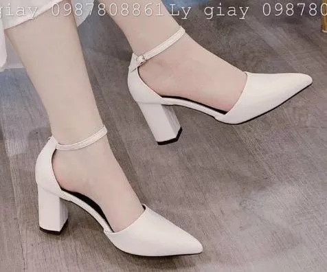 Giày cao gót 5p bít mũi nơ xinh