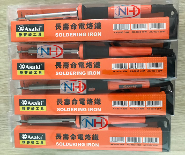 Mỏ Hàn Chì Đầu Nhọn Cao Cấp 60W Asaki AK-9034