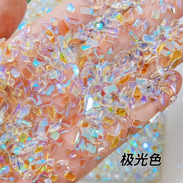 Túi đá chân bằng 50 viên màu pha lê trang trí móng