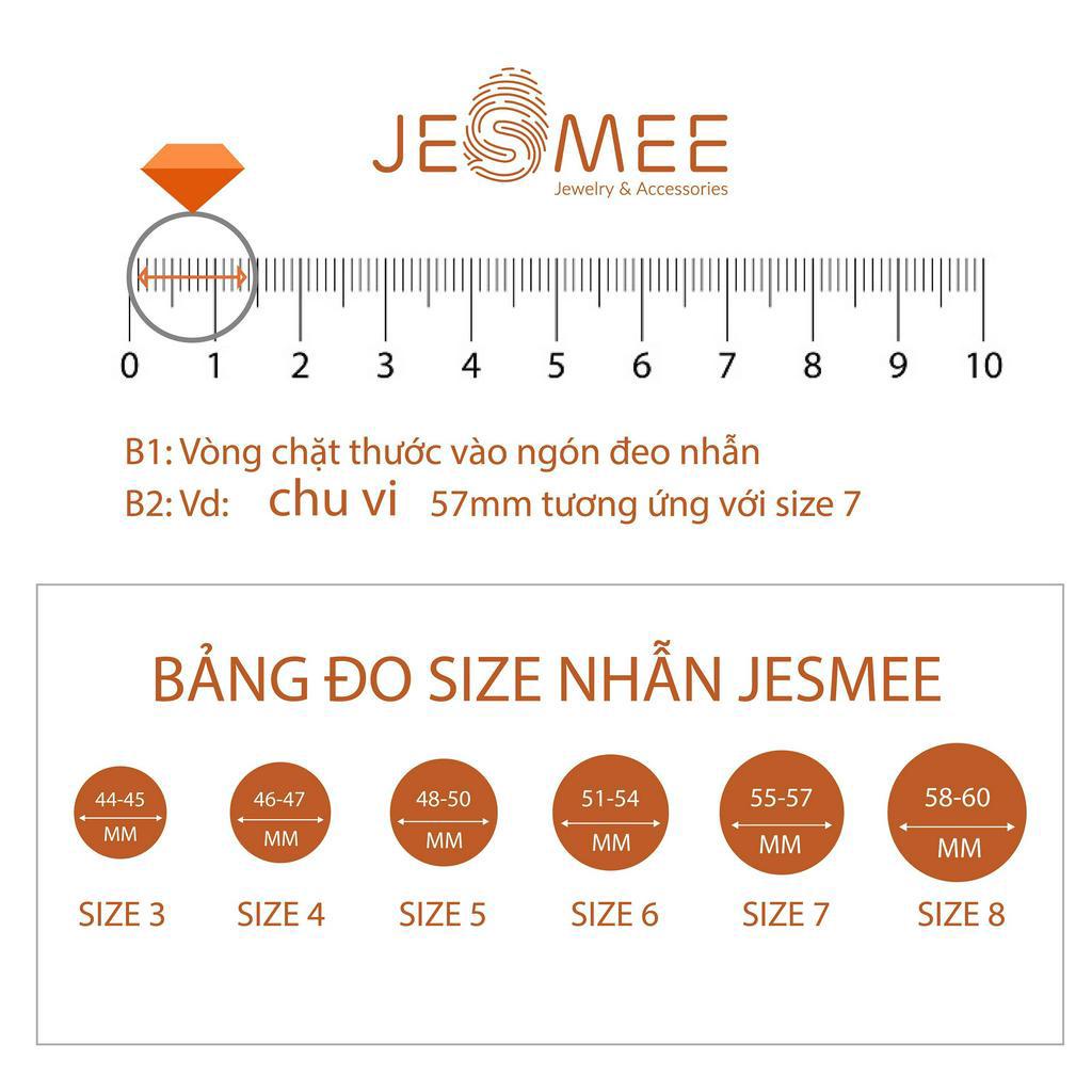 Nhẫn nữ Dot ring Mee bản mỏng đính đá - R3527