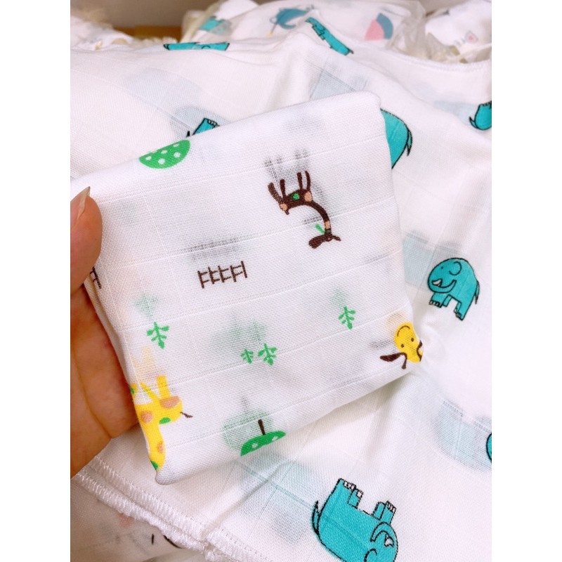 Set 10 khăn sữa sợi tre 1 lớp cho bé