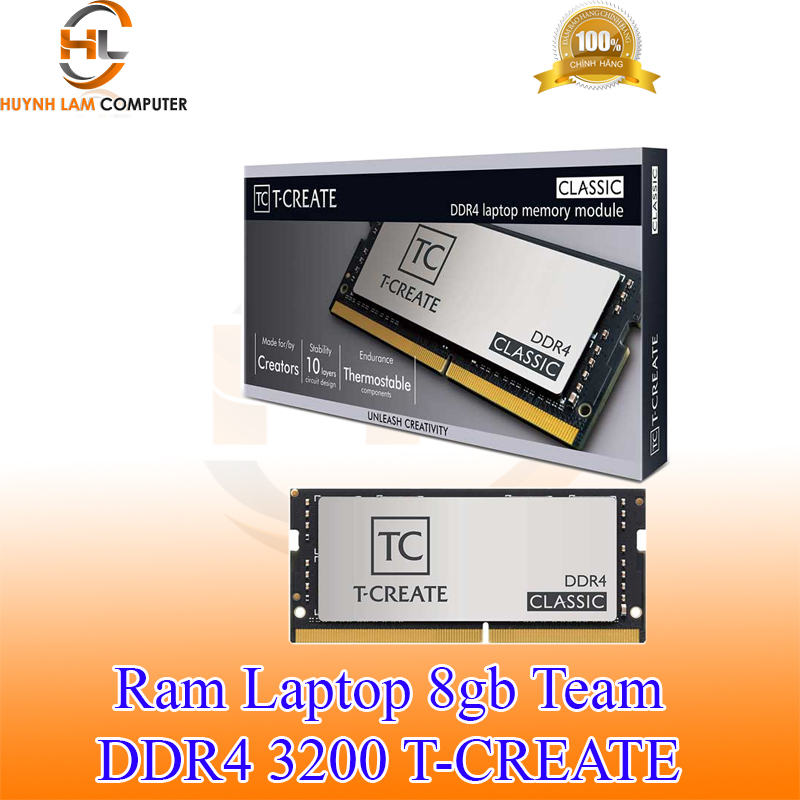 Ram Laptop 8gb Team DDR4 3200 T-Create Classic - Hàng chính hãng