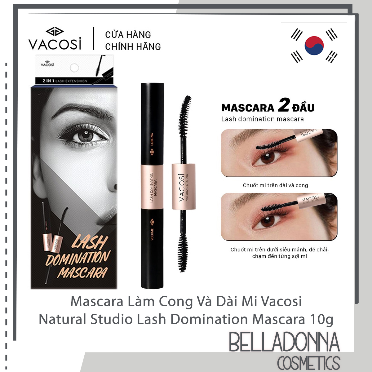 Vacosi Natural Studio Lash Domination Mascara 10g