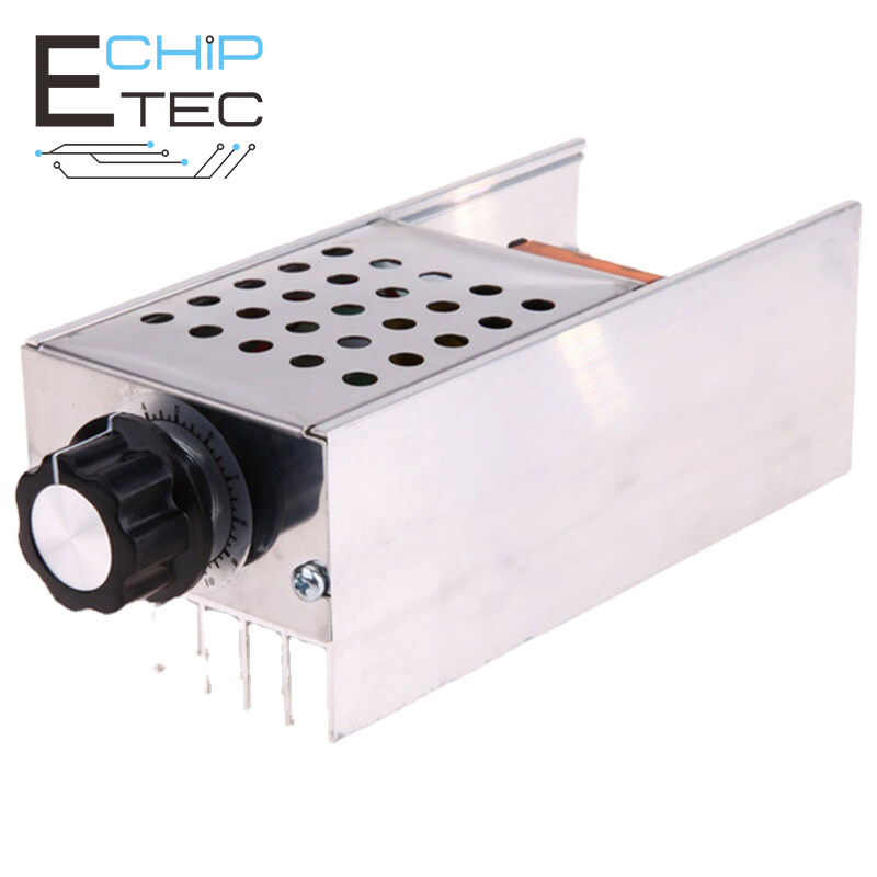 Bộ Điều Chỉnh Điện Áp SCR AC 220V 6000W Điện Tử, Bộ Điều Chỉnh Tốc Độ Động Cơ Khuôn Điều Chỉnh Điện Áp Kèm Hộp-INTL