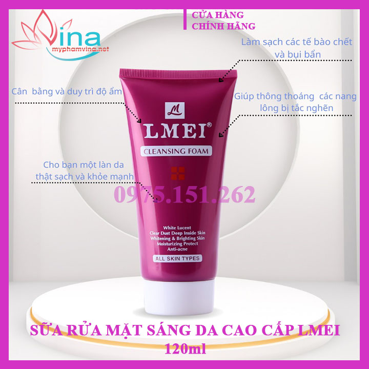 SỮA RỬA MẶT SÁNG DA CAO CẤP LMEI 120ML