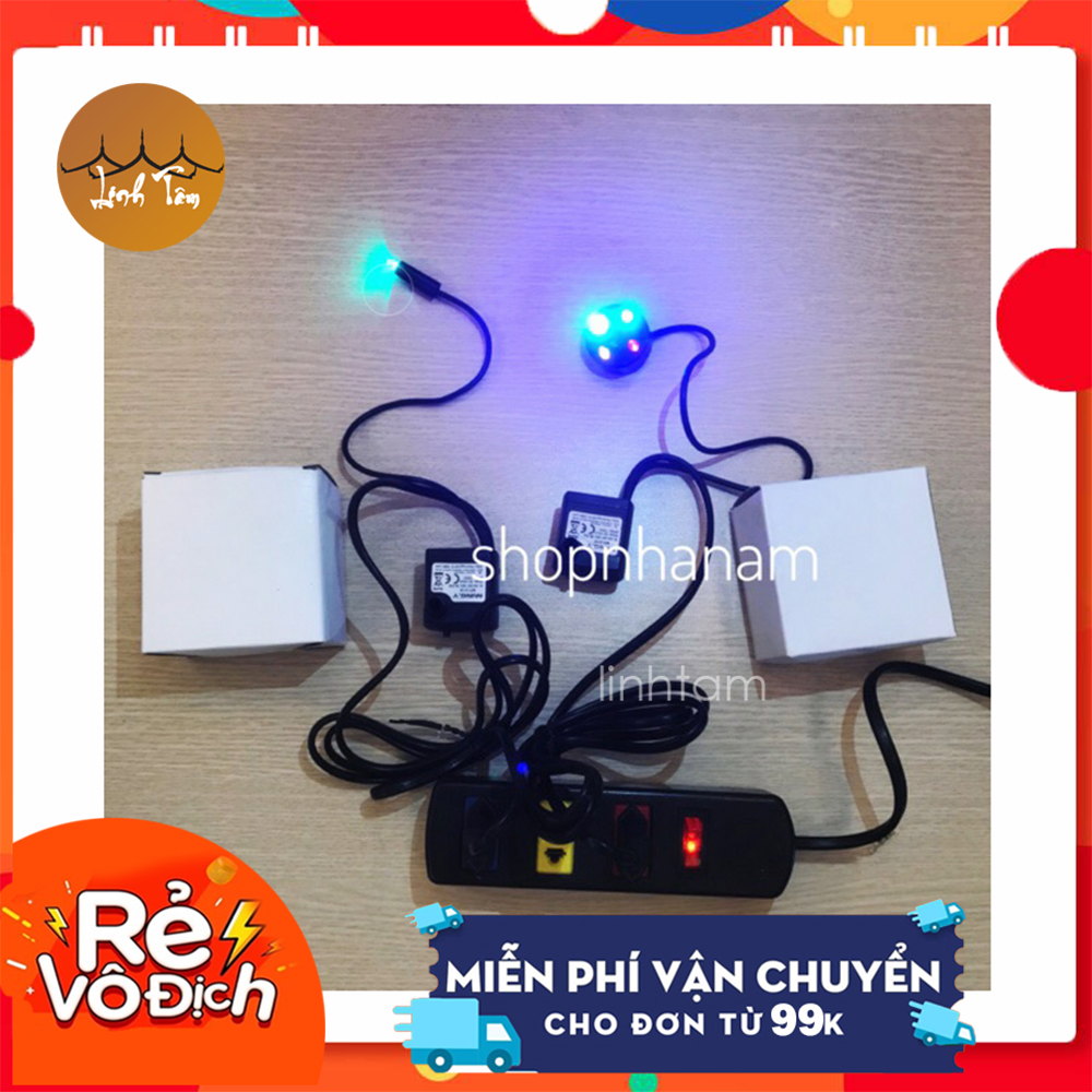 Máy bơm mini có đèn - máy bơm chìm - dùng cho thác nước phong thủy, bể cá