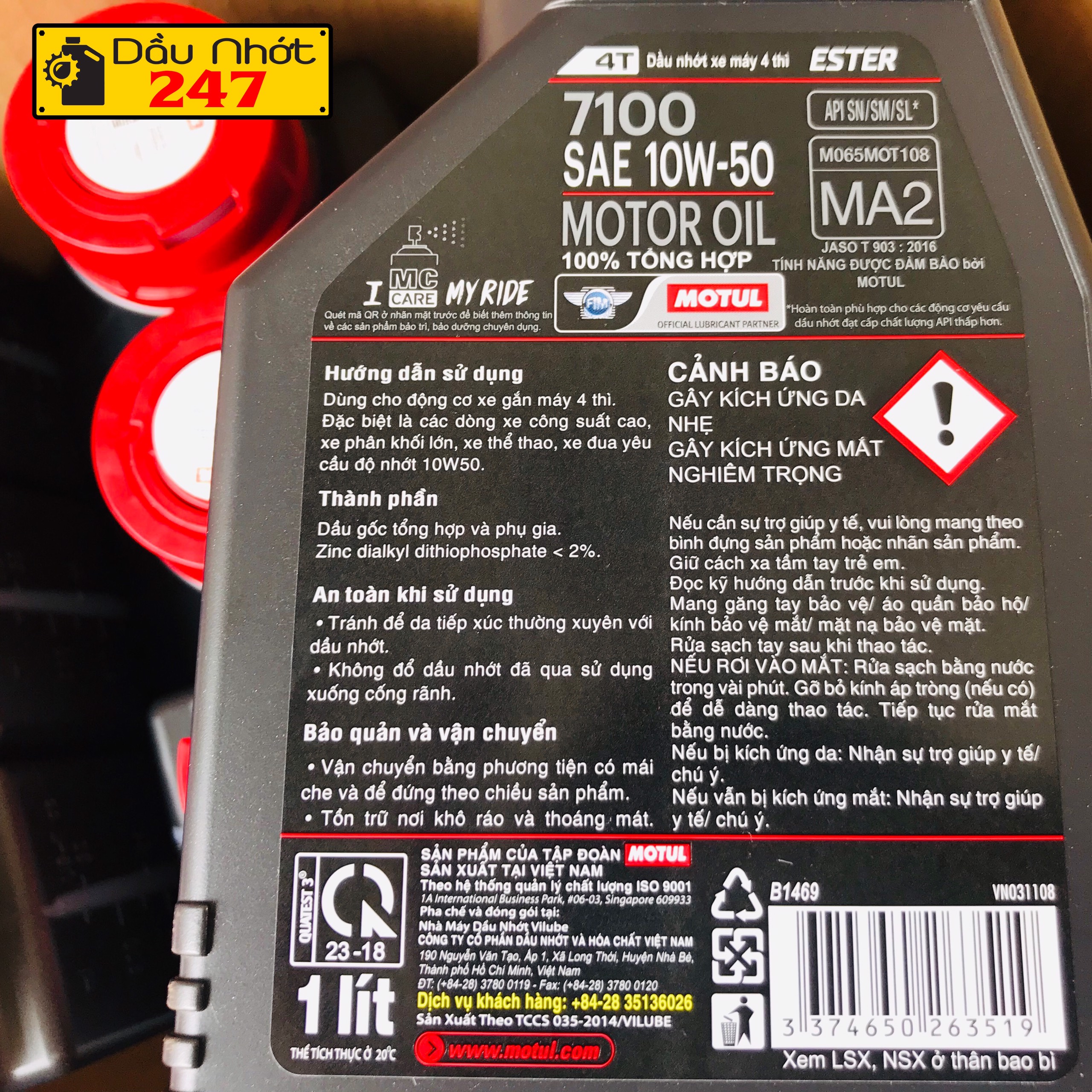 Dầu nhớt Motul 4T 7100 10w50