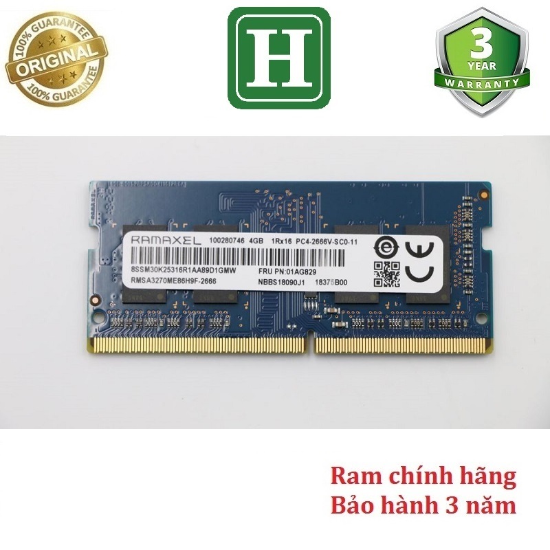 Bảng giá Ram Laptop DDR4 4GB Bus 2666 tháo máy Bảo Hành 3 Năm Phong Vũ