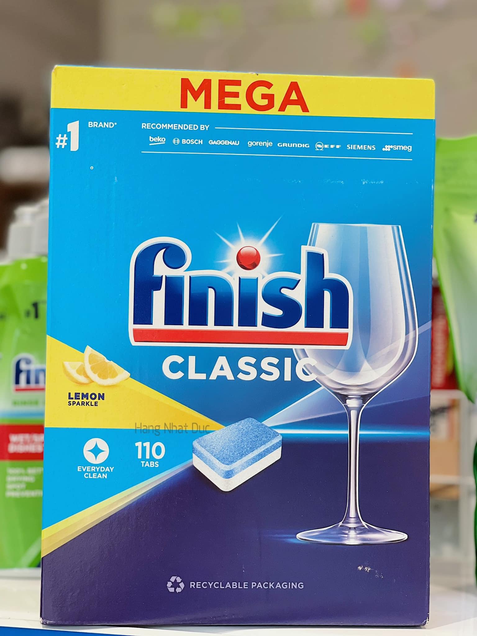 Viên Rửa Bát Finish Đức 110 viên - Dùng cho Máy rửa bát