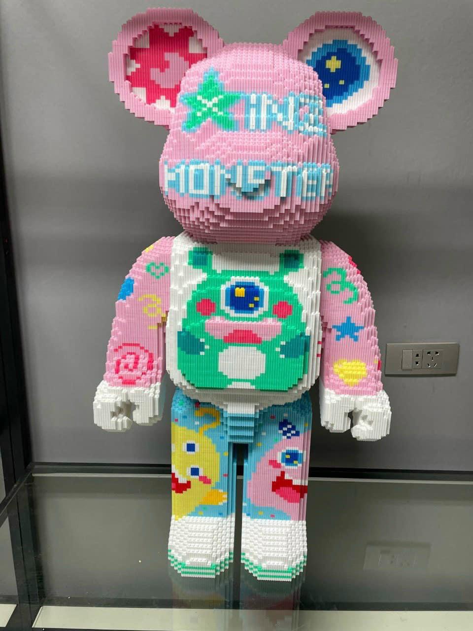 Đồ chơi lắp ráp mô hình gấu bearbrick 55cm Monster và Boom mới.