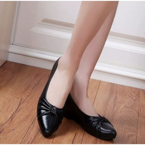 Giày búp bê nơ xoắn cực đẹp đi mưa