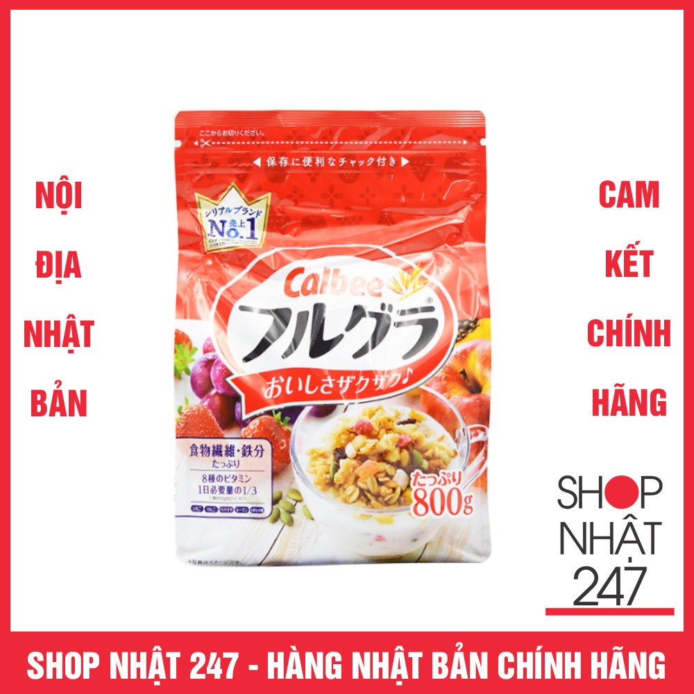 Ngũ cốc Calbee màu đỏ Nội Địa Nhật Bản