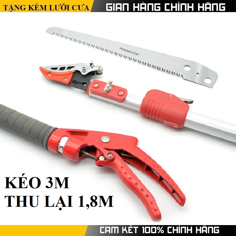 Kéo cắt cành trên cao  Kéo hái hoa quả kết hợp cưa cành trên cao Mô tả sản phẩm Xuất xứ : Đài Loan
