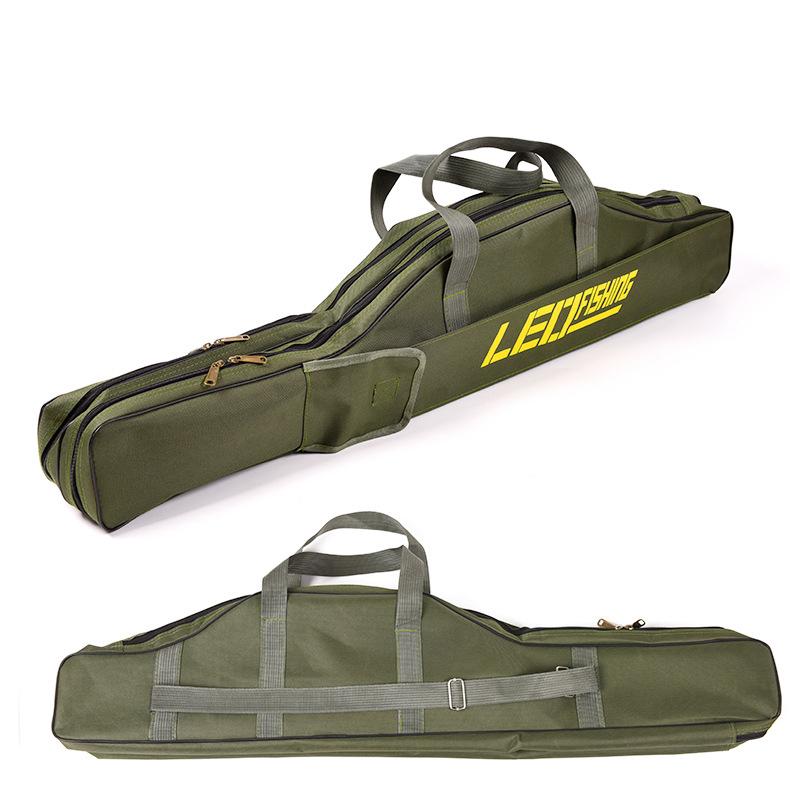 Túi Đựng Cần Câu 3 ngăn (2 ngăn chính 1 ngăn phụ) màu xanh 2 size tùy chọn 1m 1m5 túi đựng đồ câu, túi đựng cần câu cá - Đồ Câu Duli