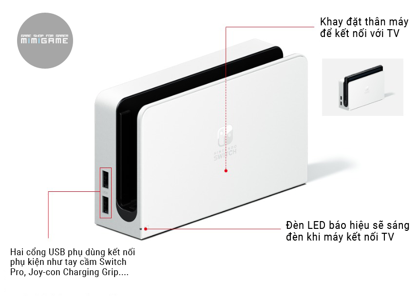[HCM] Máy Nintendo Switch Oled White Joycon / Red&Blue Joycon