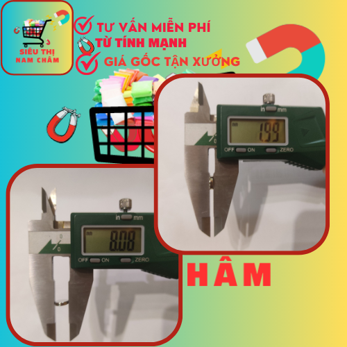 Nam Châm Đất Hiếm Tròn (Nhiều kích thước) lực từ N35