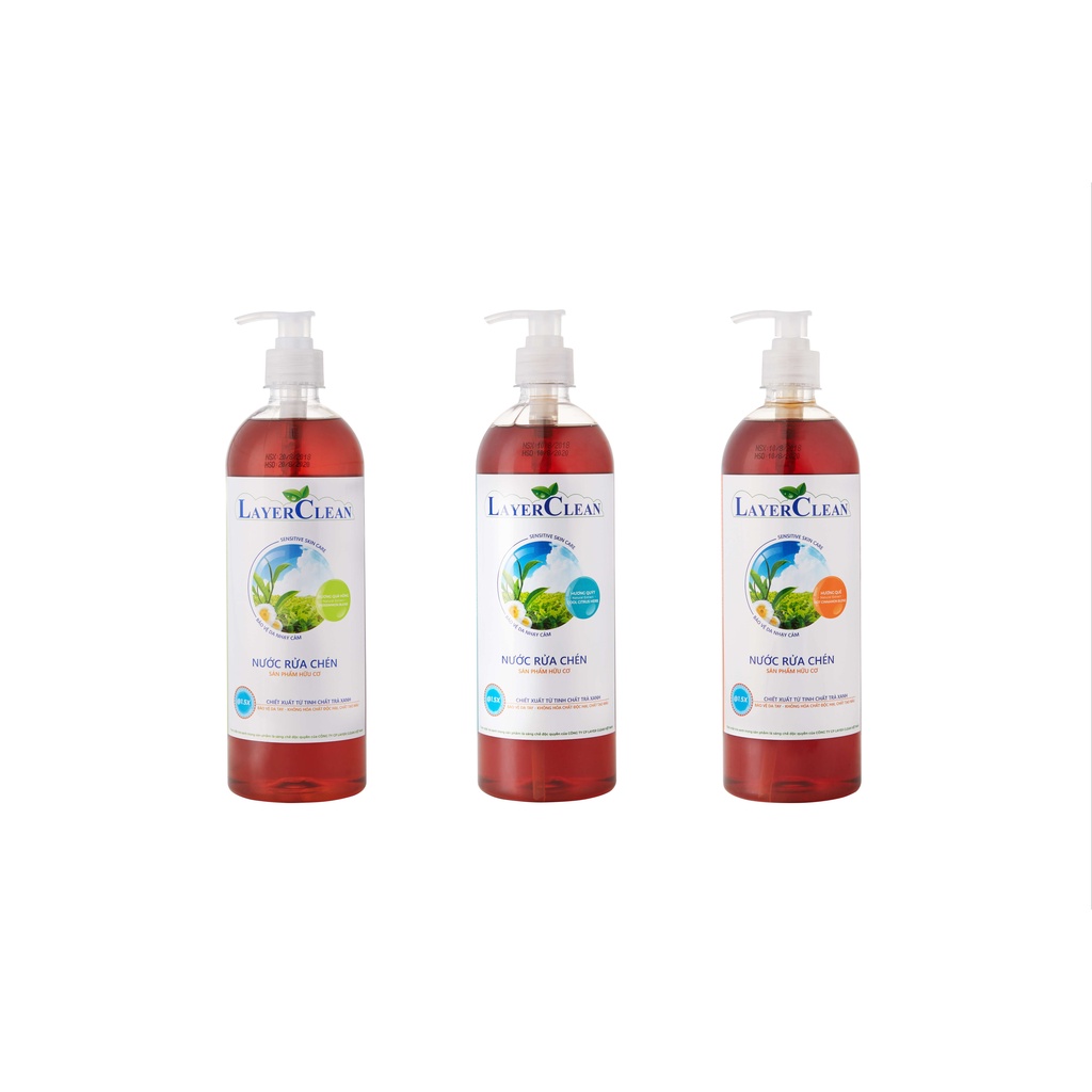 [RẺ VÔ ĐỊCH] Nước rửa chén bát hữu cơ Layer Clean chai 800ml hương Quế