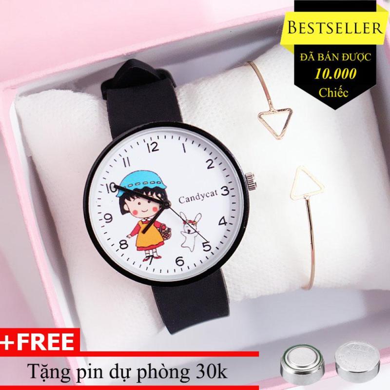 Nơi bán đồng hô Candycat hình cô bé dễ thương, Ca02 dây cao su mền dẻo không đau tay khi đeo, nhỏ nhắn dễ thương, nhiều màu sắc lựa trọn ( tặng pin )