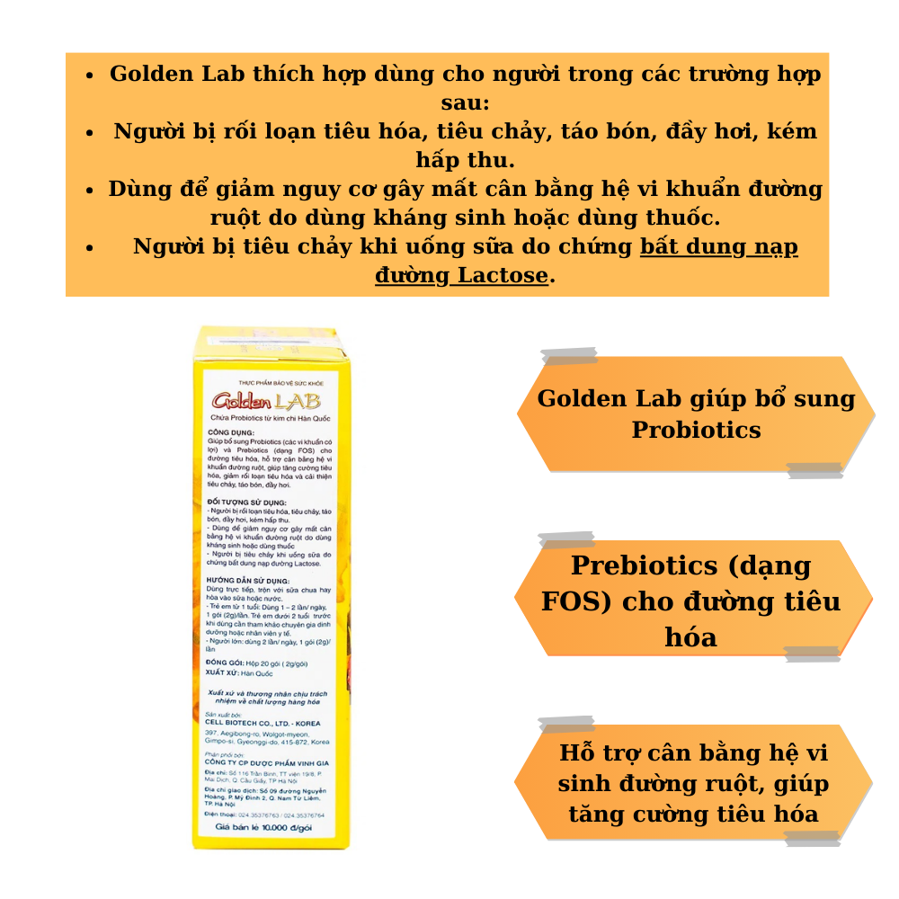 [HCM]Golden lab men vi sinh từ kim chi hàn quốc