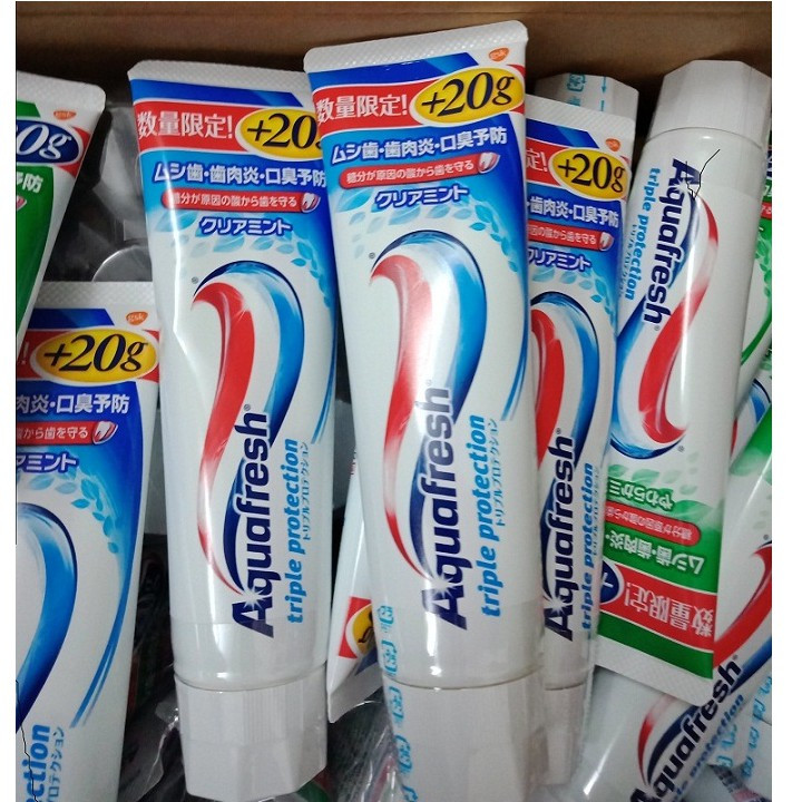Kem đánh răng Aquafresh 160g + 20g- Nội địa Nhật