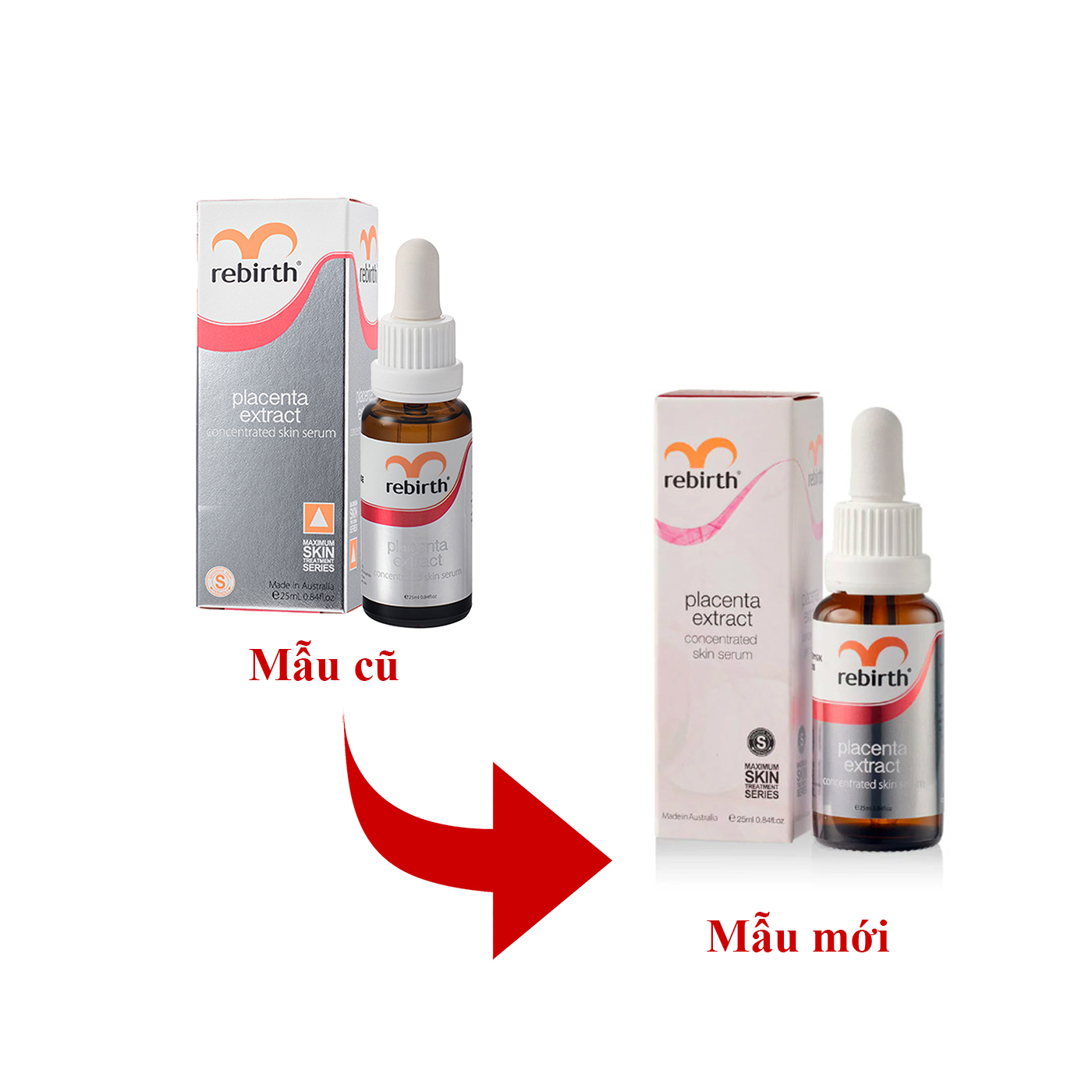 Serum làm mờ nám tàn nhang giảm thâm Nhau Thai Cừu Đậm Đặc 45% Rebirth Placenta Extract Concentrate 25ml