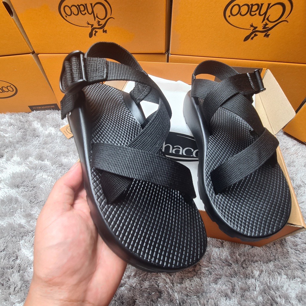 Sandal chaco quai dù màu đen đủ size nam nữ