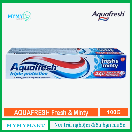 [HCM]Kem Đánh Răng Aquafresh Fresh & Minty (100ml)
