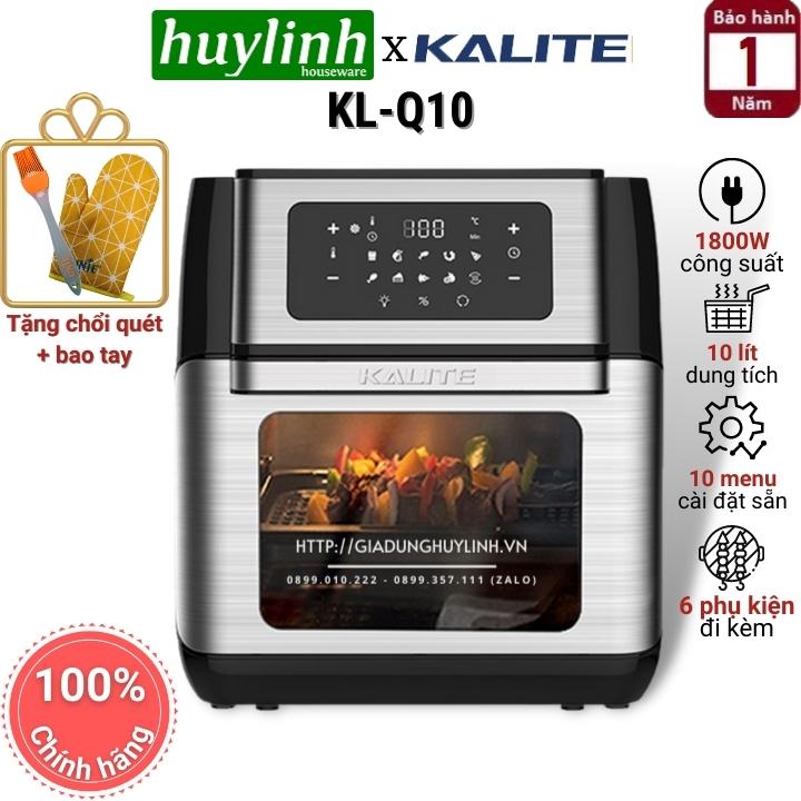 Nồi chiên không dầu điện tử Kalite KL-Q10 - 10 lít - Tặng bao tay + chổi quét