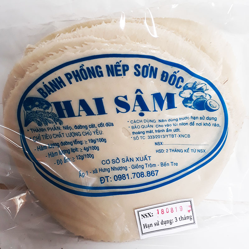 bánh phồng nếp bơ sữa 10 cái