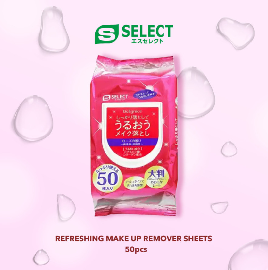 KHĂN GIẤY ƯỚT TẨY TRANG S SELECT NHẬT BẢN (GÓI 5O TỜ)