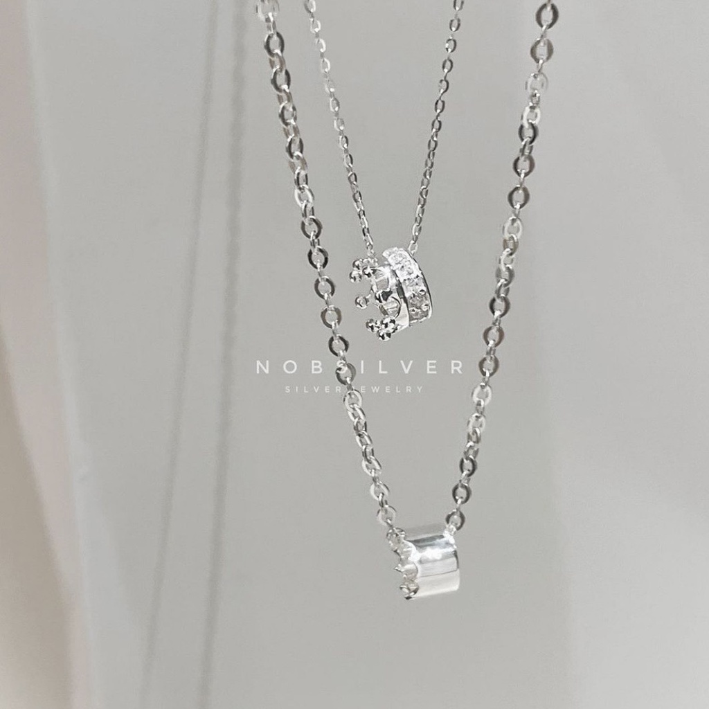 Dây chuyền đôi King & Queen - Trang sức bạc Nobsilver