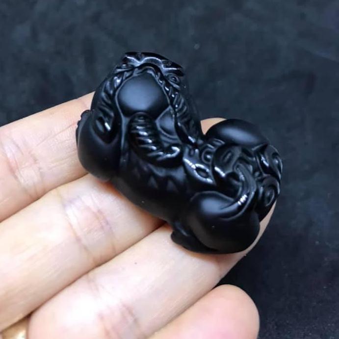 [HCM]TỲ HƯU ĐÁ NÚI LỬA OBSIDIAN - HÀNG VIP- TẶNG KÈM DÂY ĐEO