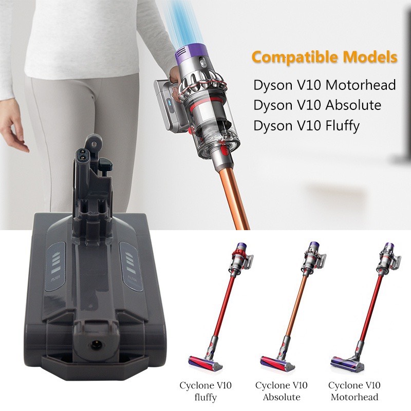 Pin thay thế cho máy hút bụi Dyson V10 SV12