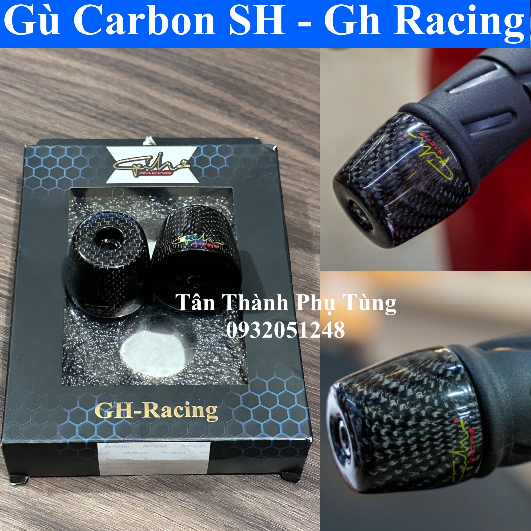 Gù sh carbon màu đen- gh racing