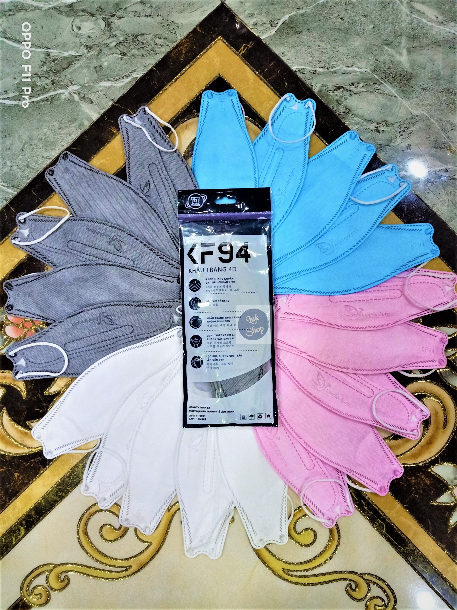 Set 10 cái khẩu trang KF94 Lâm Thịnh