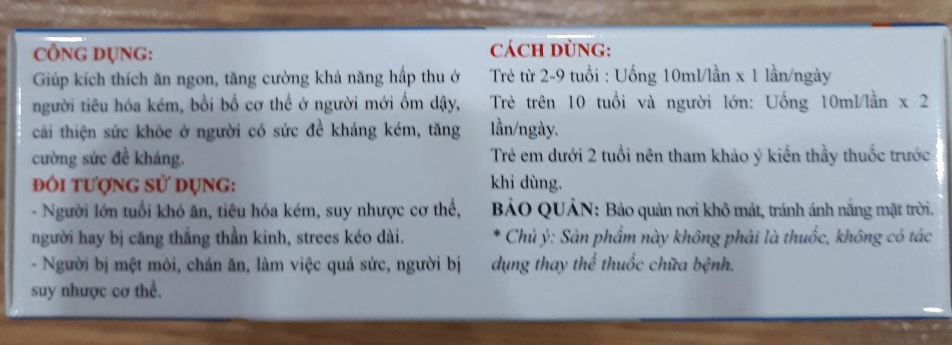 [HCM]COMBO 2 HỘP SIRO THYMODULIN IQ - KÍCH THÍCH ĂN NGON