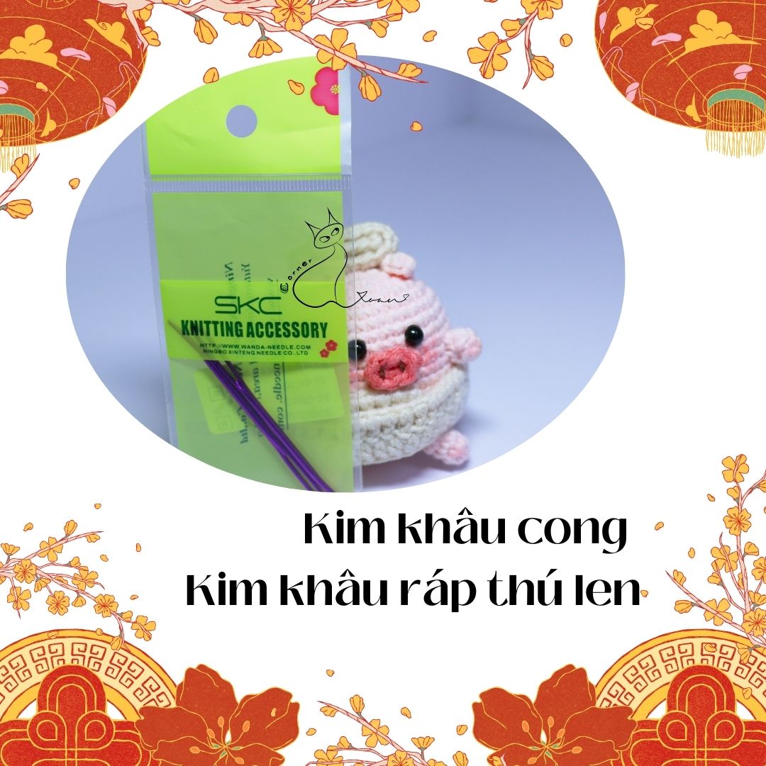 Kim khâu len đầu cong SKC (vỉ 2 cây)