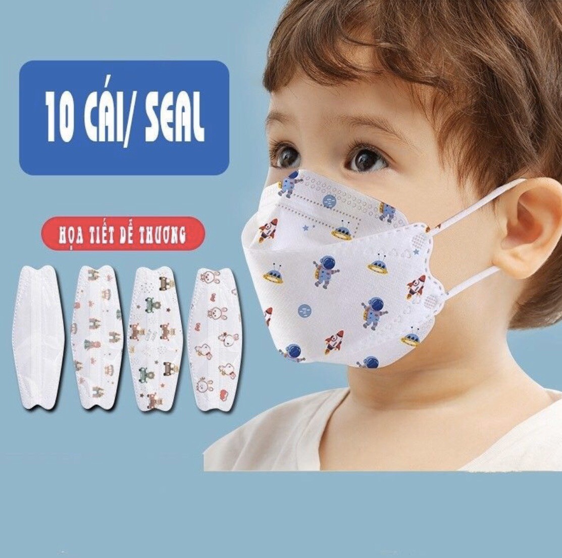 Set 50 chiếc Khẩu trang KF94 trẻ em 4D mask trẻ em Set 50 chiếc