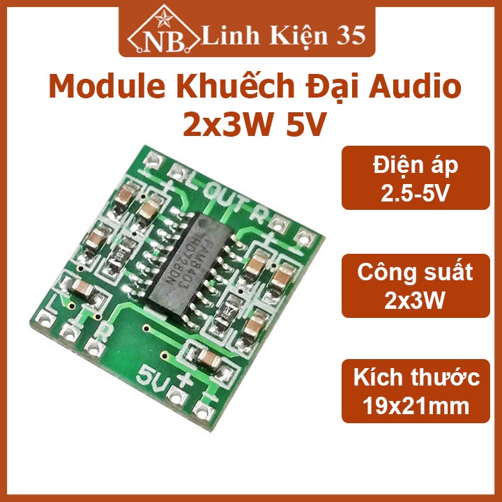Module mạch khuếch đại âm thanh 2X3W 5V