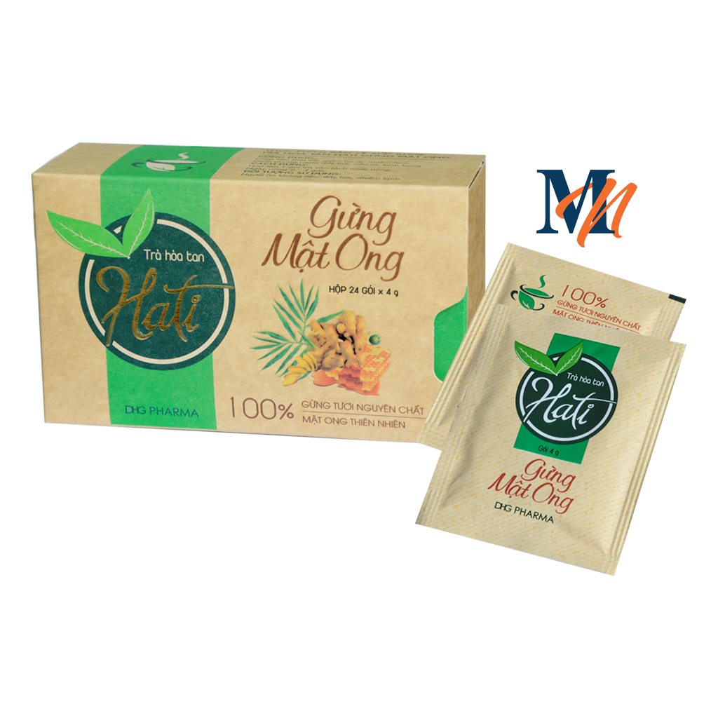 Trà gừng mật ong Hati - Hộp 24 gói