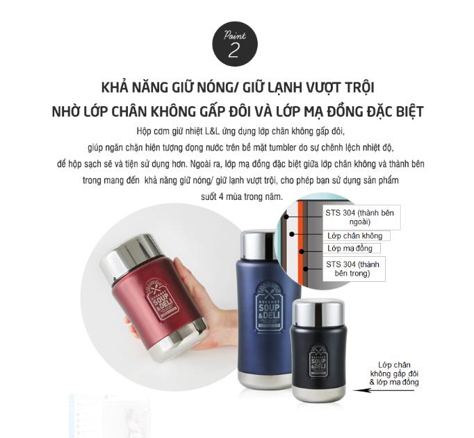 Bình giữ nhiệt/ ủ cháo Lock&Lock 500ml LHC8029
