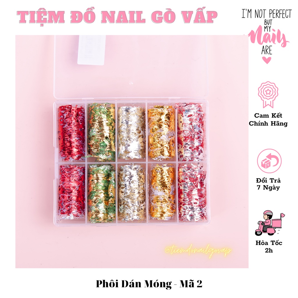 Hộp Phôi Dán Trang Trí Móng Tay Nhiều Mẫu