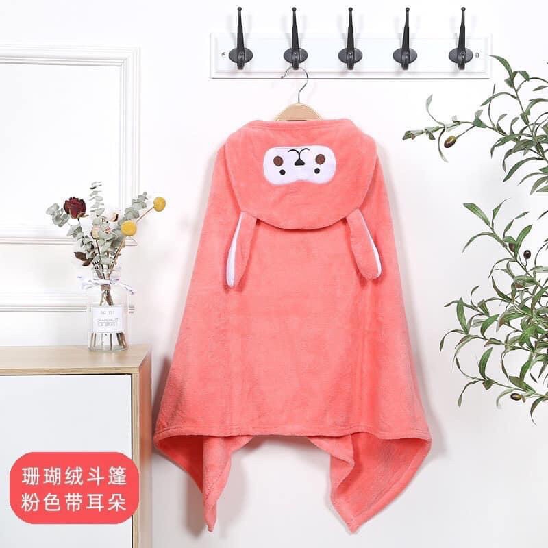 Khăn choàng tắm có mũ cho Bé 70x140cm (áo choàng tắm)