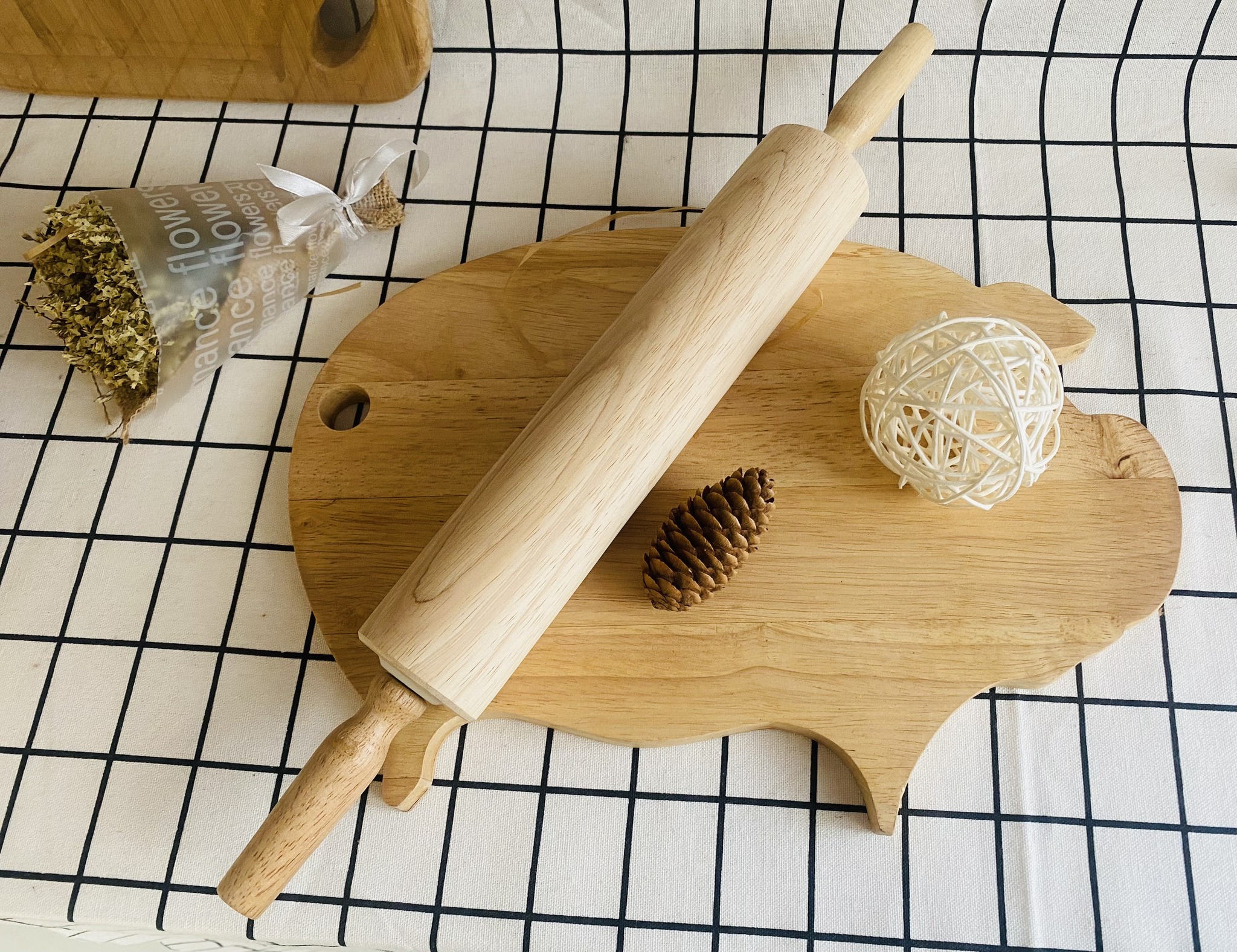 Cây lăn bột gỗ có trục xoay MYCOOK