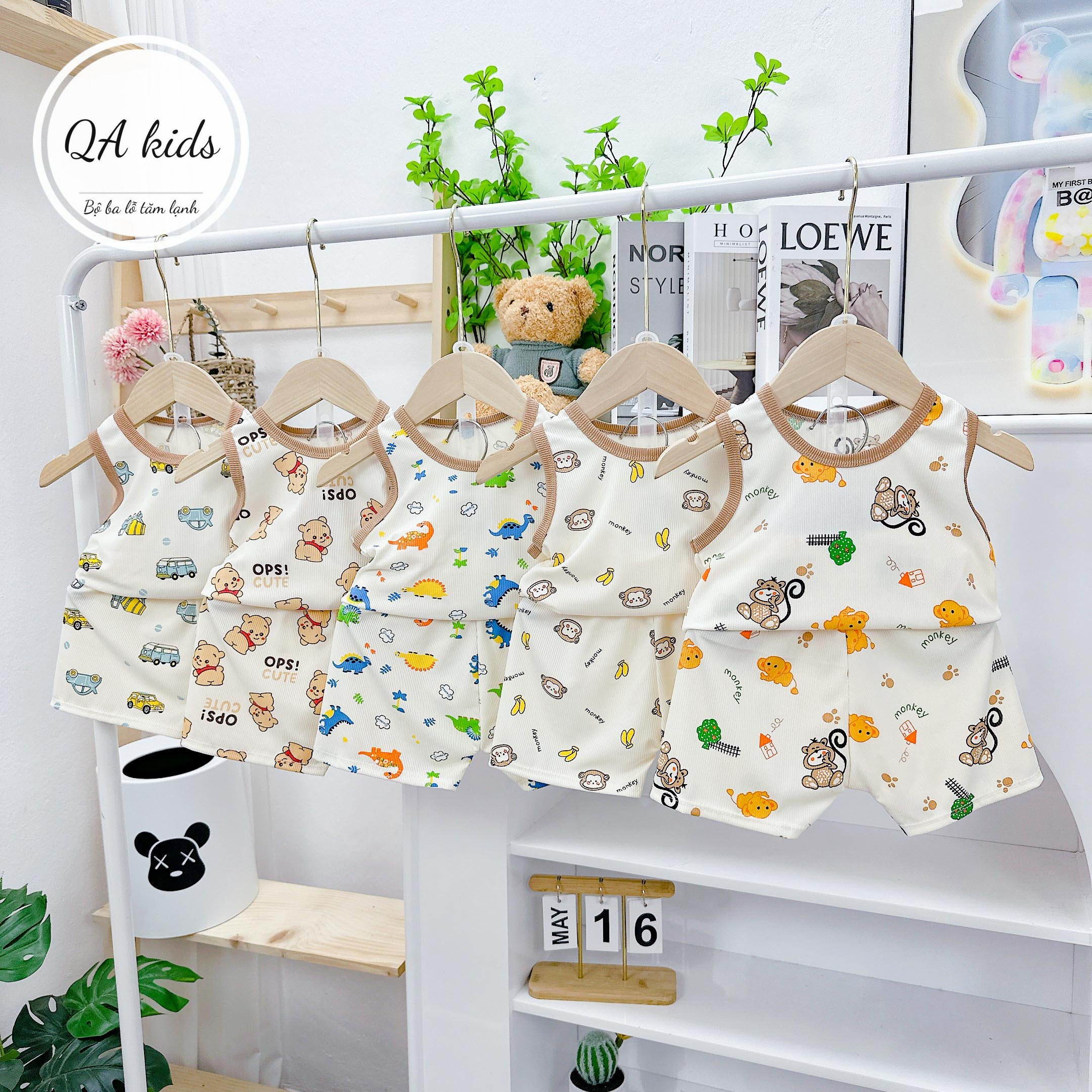 Bộ thun gân tăm cho bé từ 6-16kg