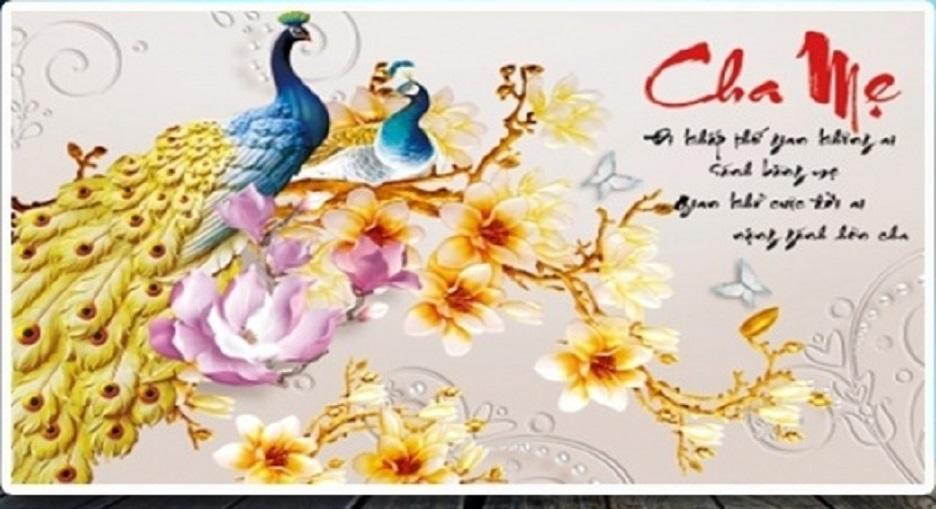 [HCM]Tranh đính đá Cha Mẹ - LV171