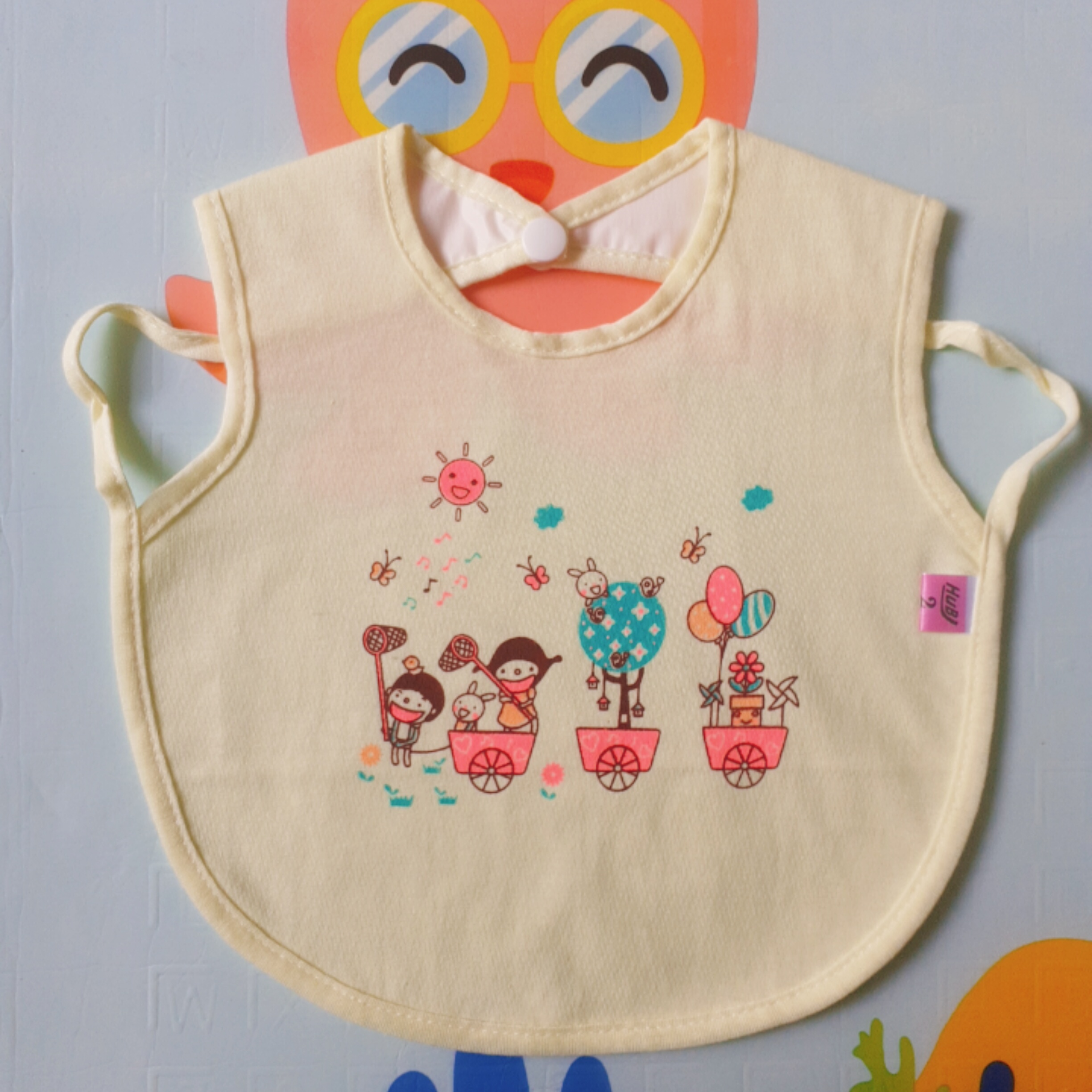 [Waterproof] Waterproof Cotton Bibs (with Buttons)