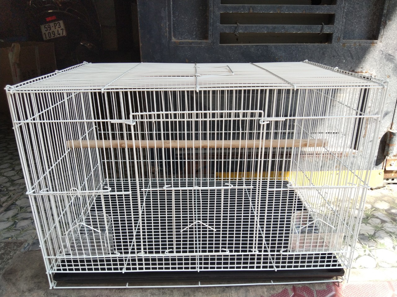 Lồng trắng sơn tĩnh điện 60x40 dùng nuôi cockateil, lb, yến phụng, sun, xích, green check...